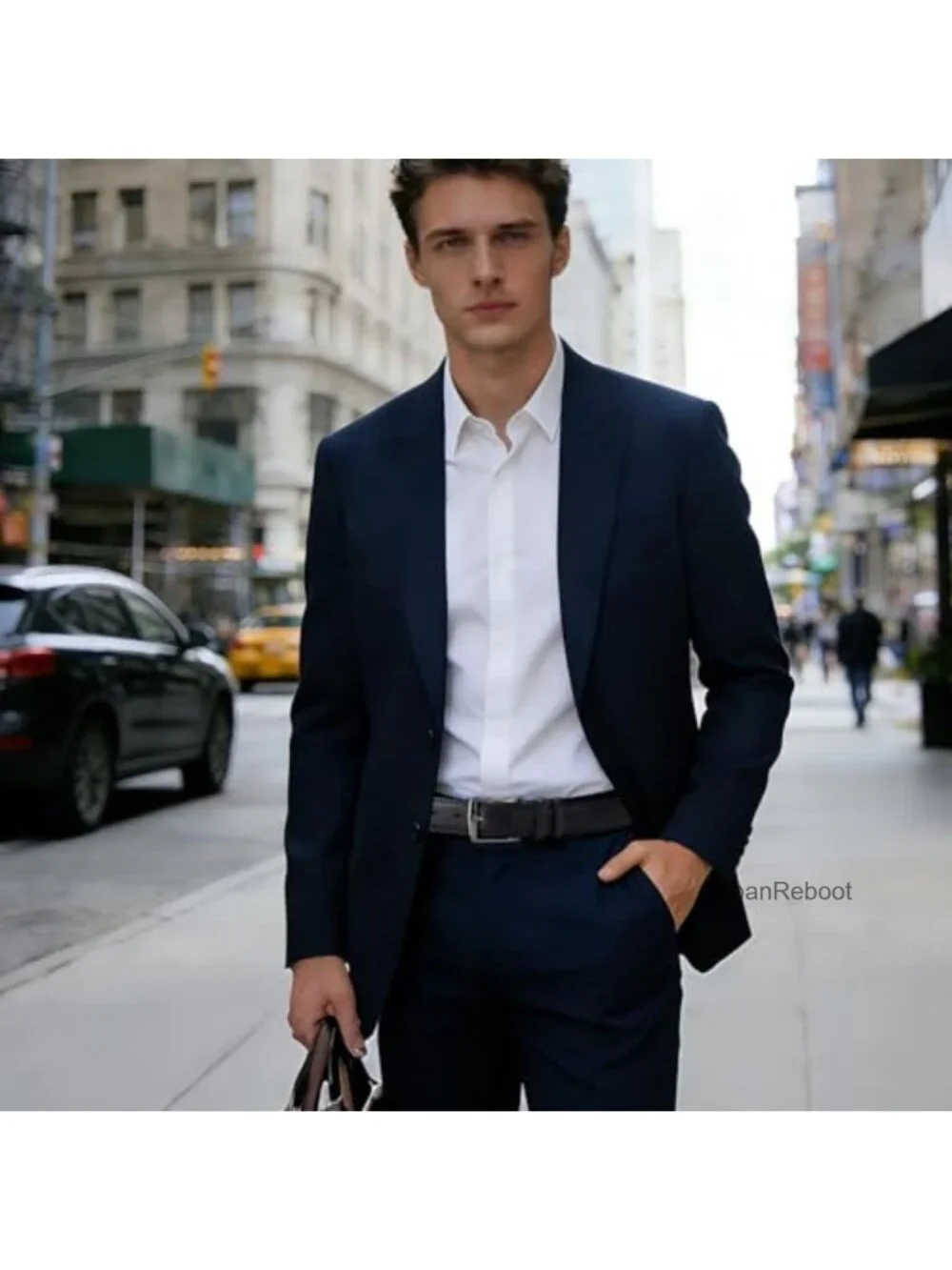 Mens Leather Belt Classic Dress Jeans Casual Work Business Belt